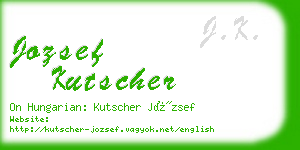 jozsef kutscher business card